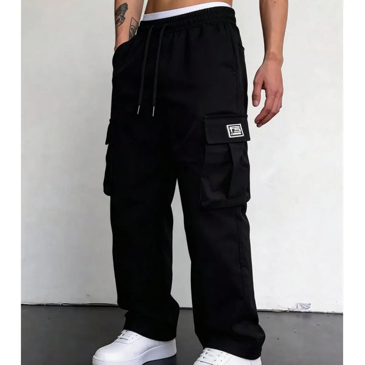 Nesham - Pantaloni Cargo Con Coulisse in Vita e Tasche