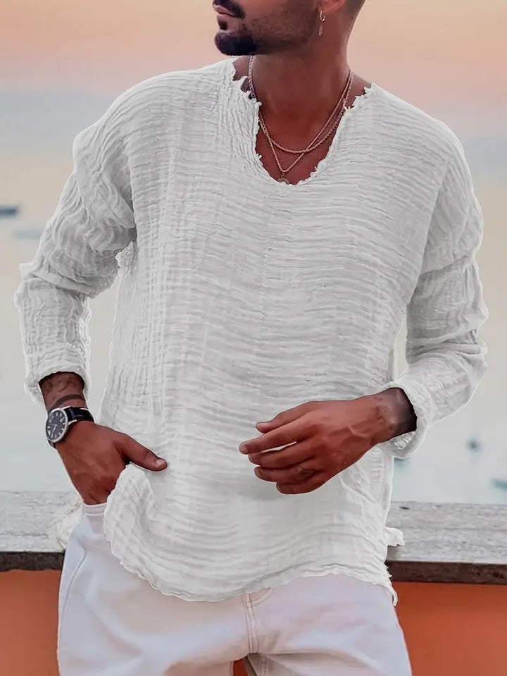 Benson - Camicia Estiva Alla Moda a Maniche Lunghe