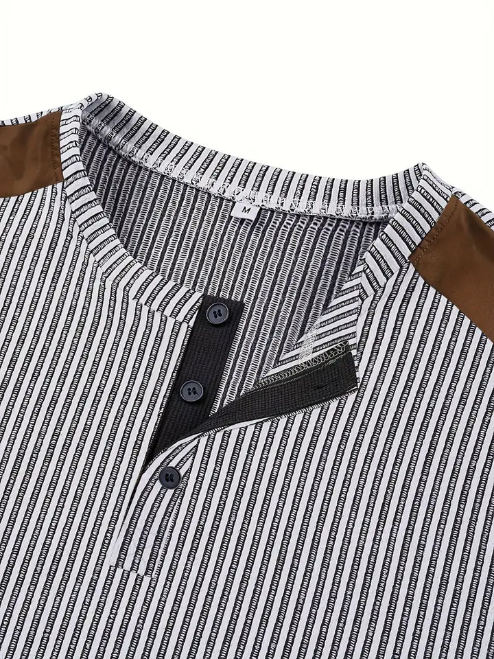 Cihan - Camicia Casual in Maglia a Righe