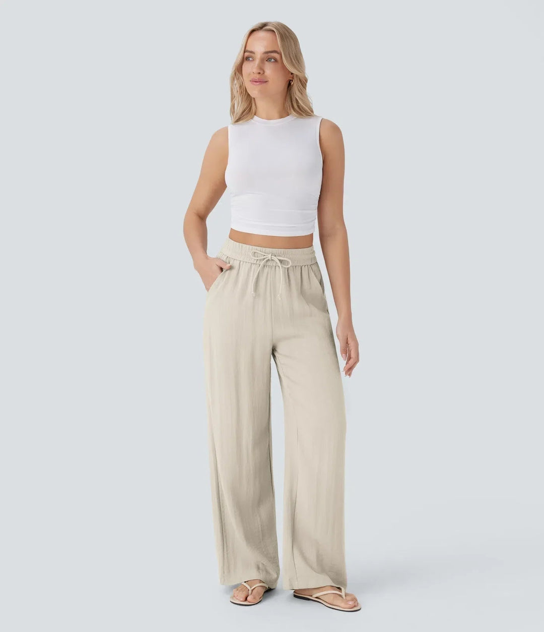 Zafeiria - Pantaloni Di Lino Eleganti