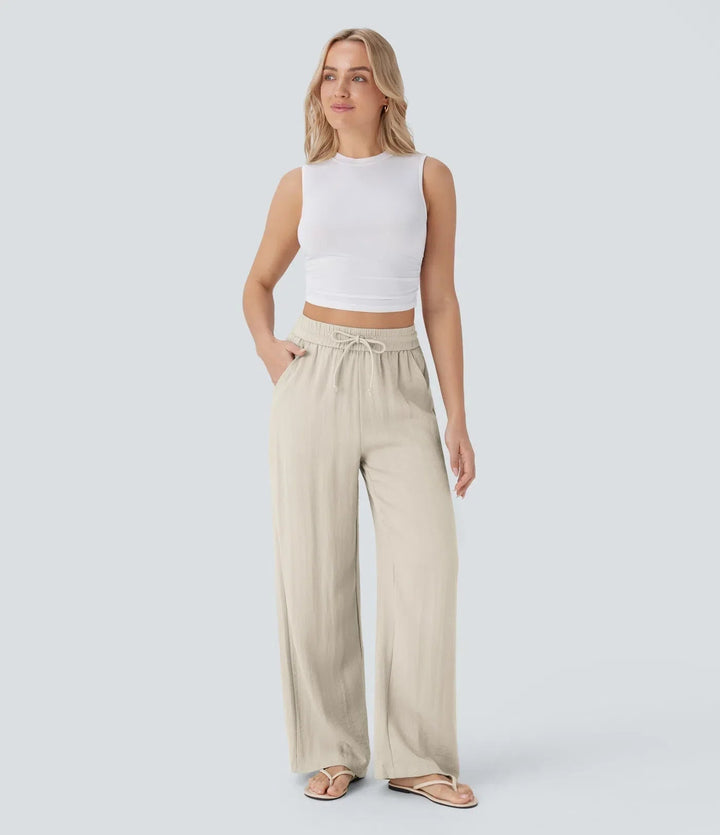 Zafeiria - Pantaloni Di Lino Eleganti