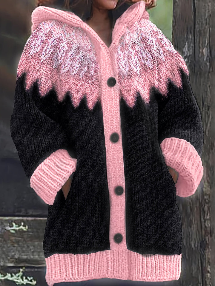 Gulnur - Elegante Maglione Invernale a Maniche Lunghe Con Cappuccio