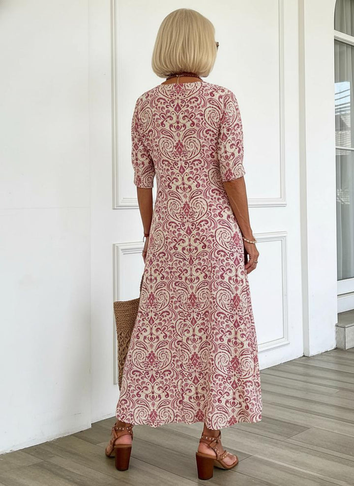 Zarmina - Abito Lungo Elegante Con Stampa Boho