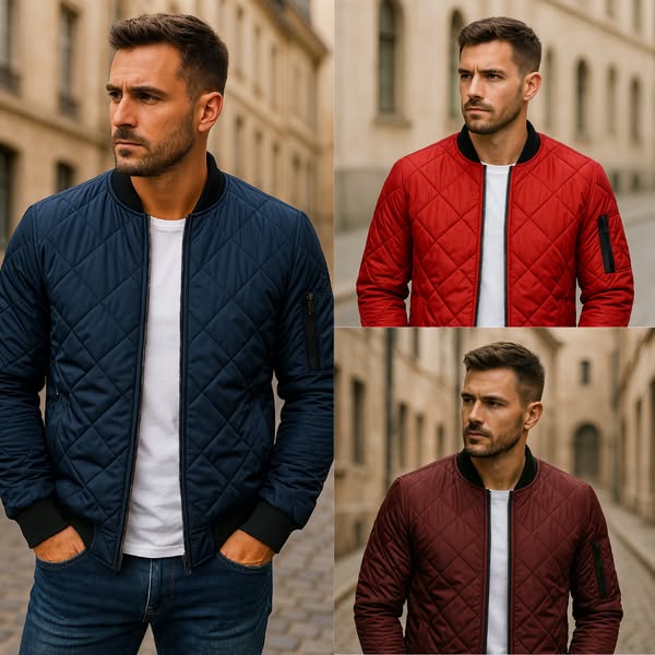 Willy - Giacca in Cotone con Motivo a Diamante