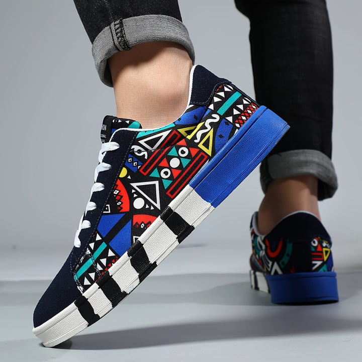 Nalson - Scarpa Da Ginnastica Stringate Con Stampa Geometrica