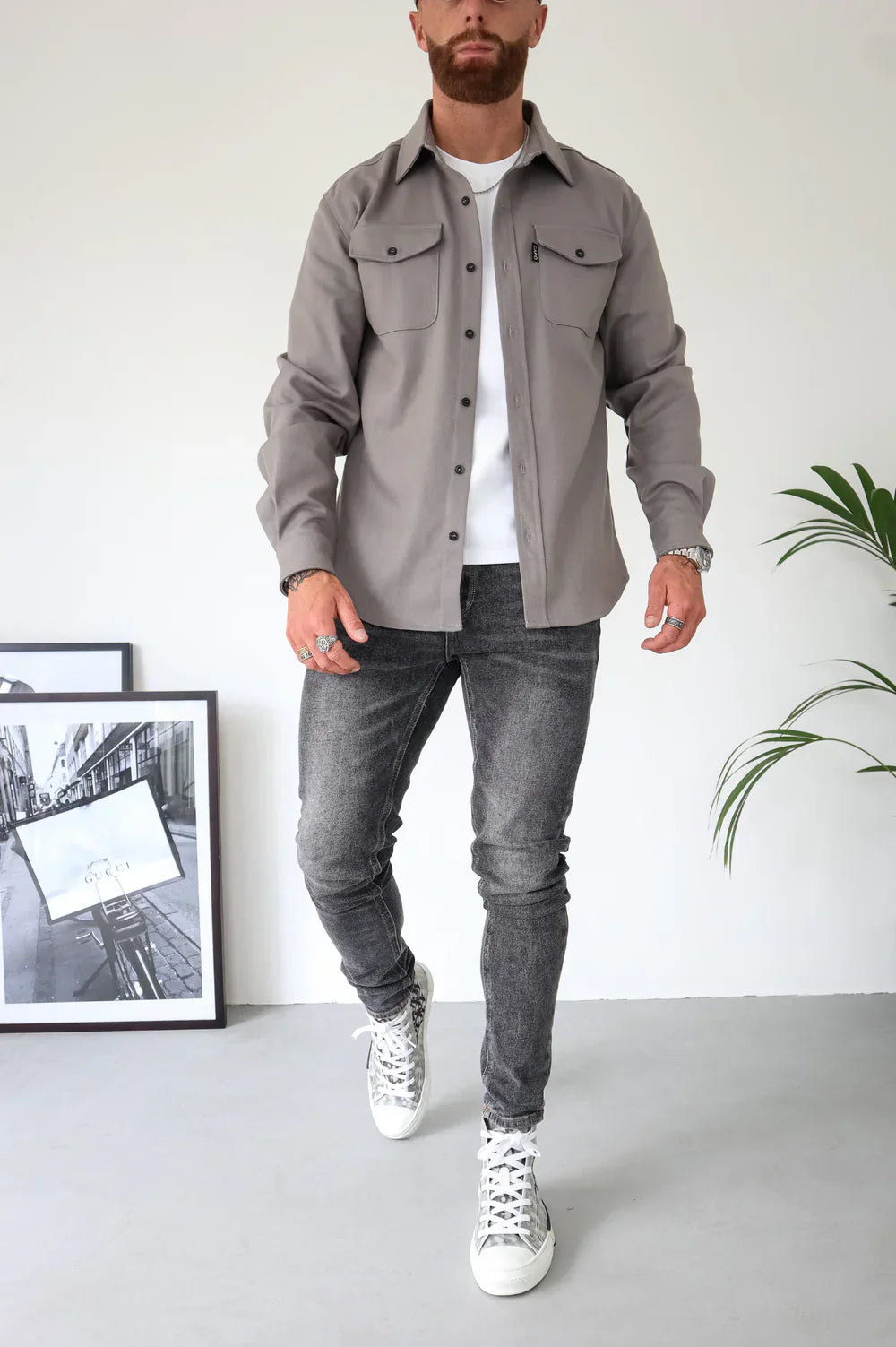 Dewid - Camicia con Bottoni e Tasche Frontali