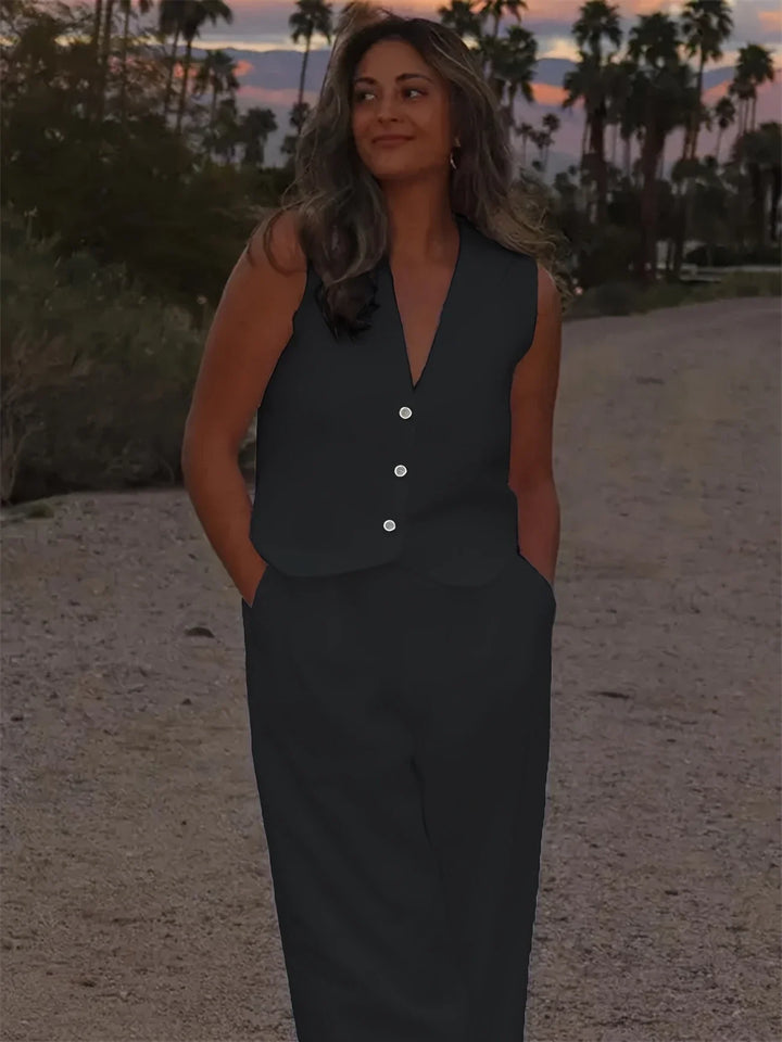 Jorja - Elegante Completo a Due Pezzi Senza Maniche