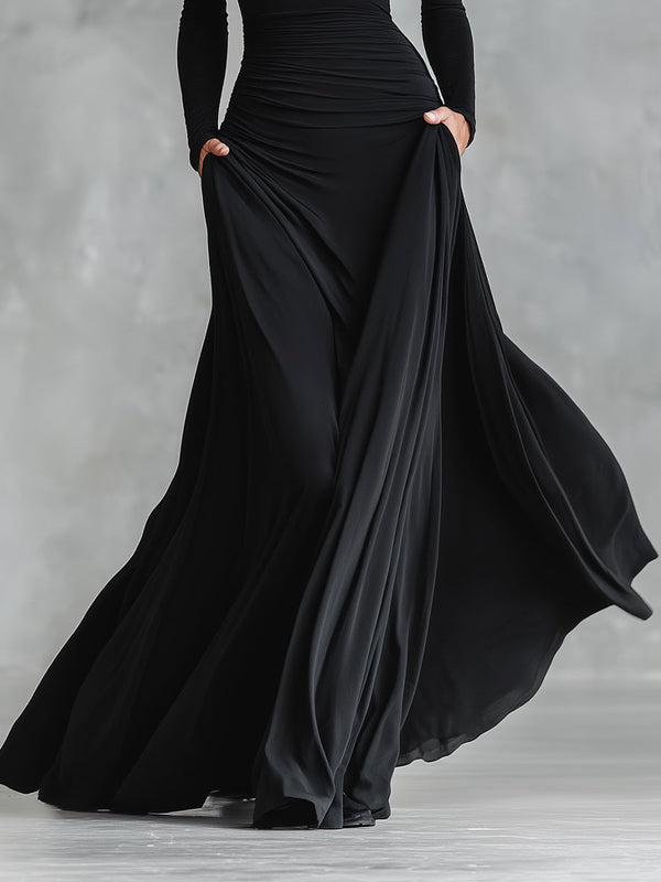 Hestia - Elegante maxi Abito con pieghe Fluenti