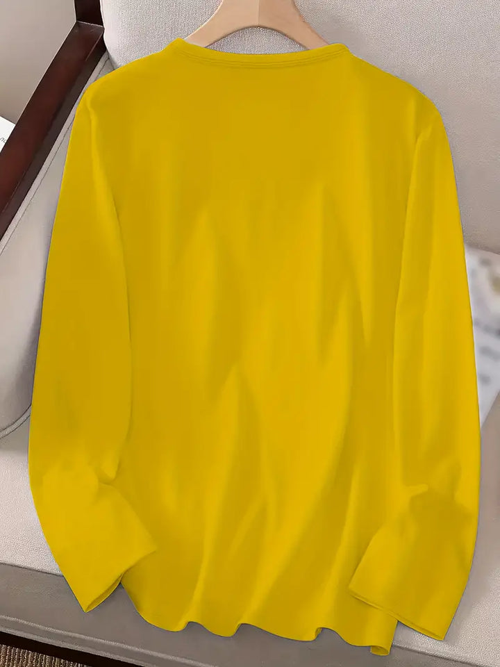 Odalina - Maglietta Informale Con Stampa Occhiolino Sorridente