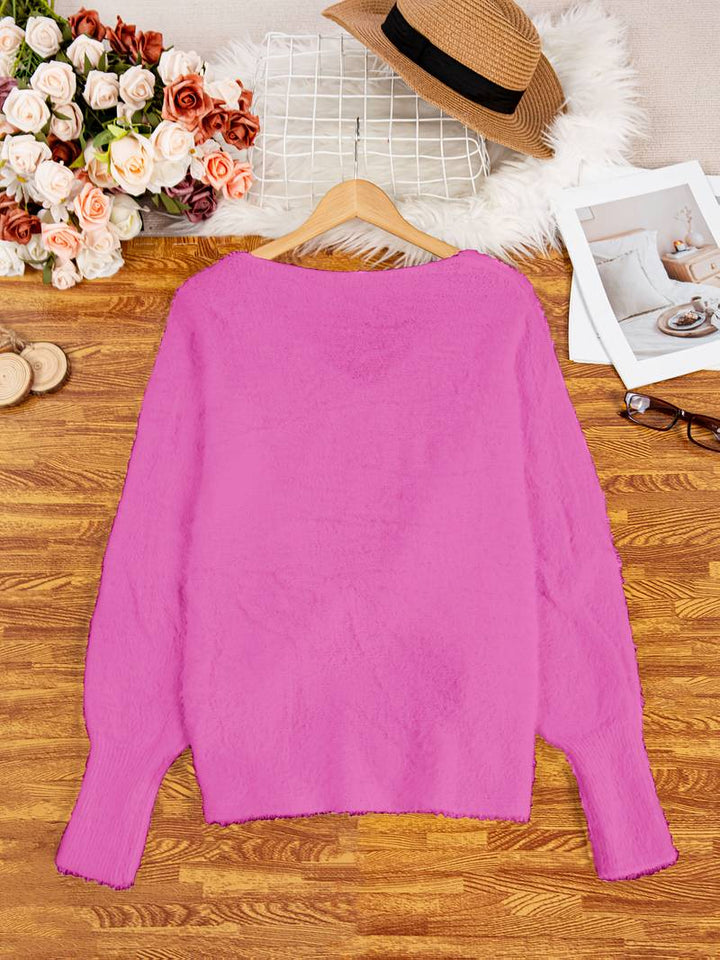 Callahan - Maglione Casual a Maniche Lunghe Con Scollo a V