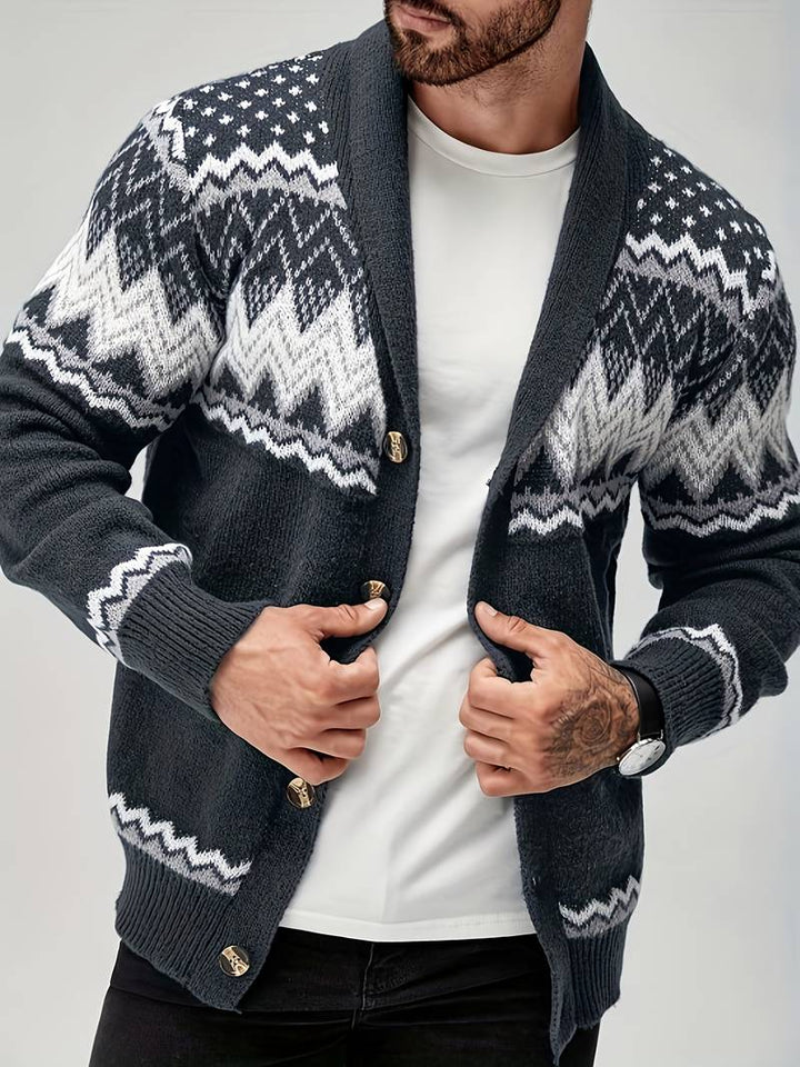 Elroy - Maglione Casual Con Motivo Geometrico
