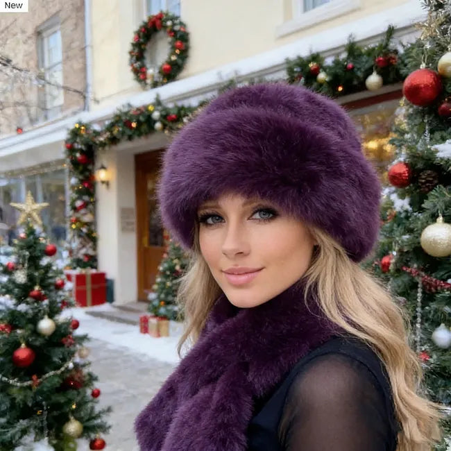 Eugenie - Set Composto da Cappello Invernale Morbido e Sciarpa Abbinata