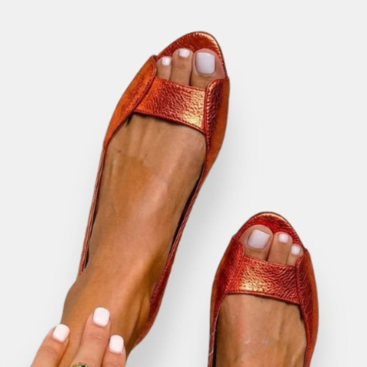 Fryda - Sandali Piatti Metallizzati