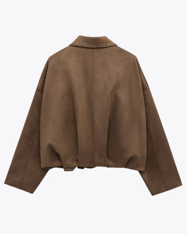 Alena - Giacca Bomber in Pelle Scamosciata
