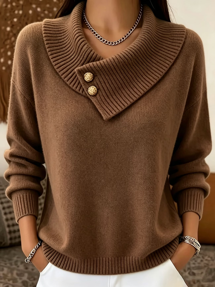 Haliza - Maglione in Maglia a Coste Con Collo a Cappuccio