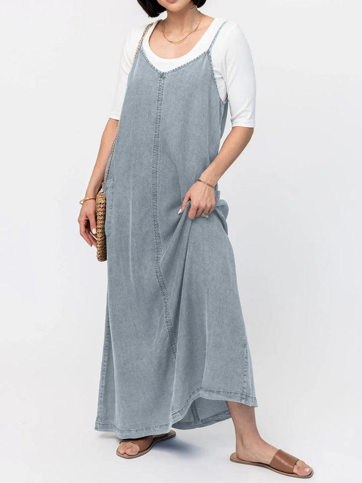 Éricaa - Maxi Abito In Denim Dal Taglio Largo