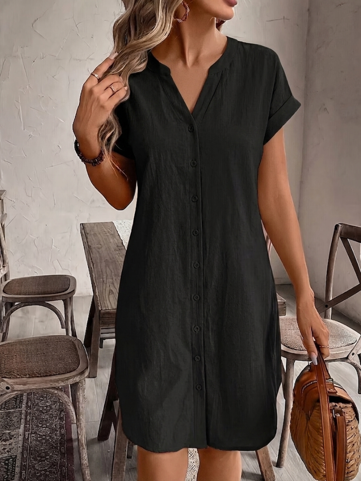 Khalela - Comodo Abito Camicia In Iino
