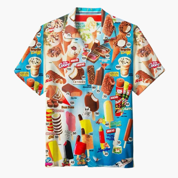 Lubomir - Elegante Camicia Estiva Con Stampa Gelato