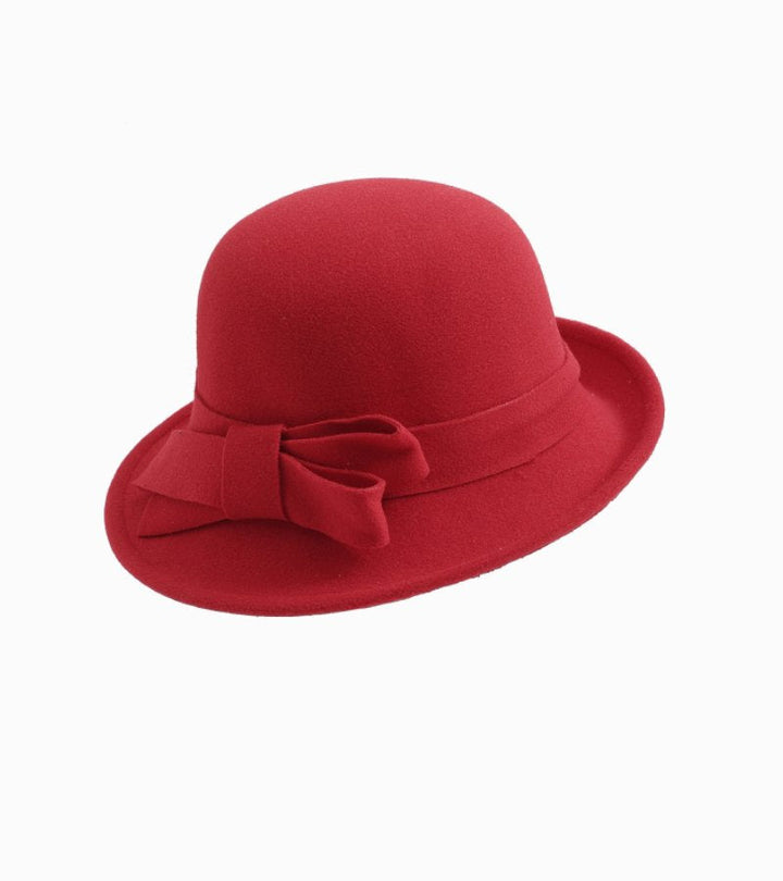 Klaver - Cappello Vintage In Feltro Con Fiocco Laterale