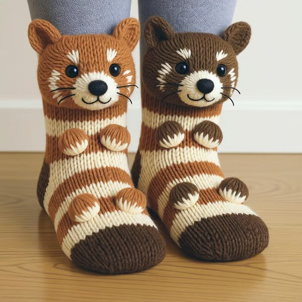CuteStep - Calzini Con Animali Lavorati a Maglia