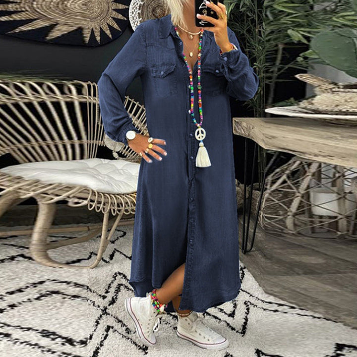 Dorota - Abito in Denim a Maniche Lunghe