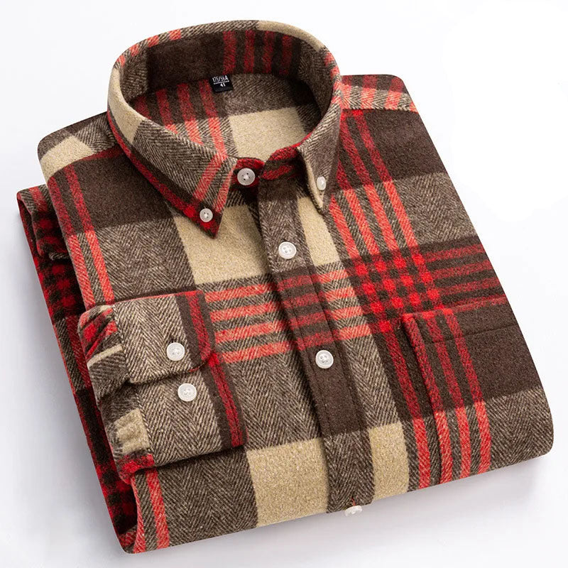 Hansamu - Elegante Camicia a Maniche Lunghe Con Bottoni