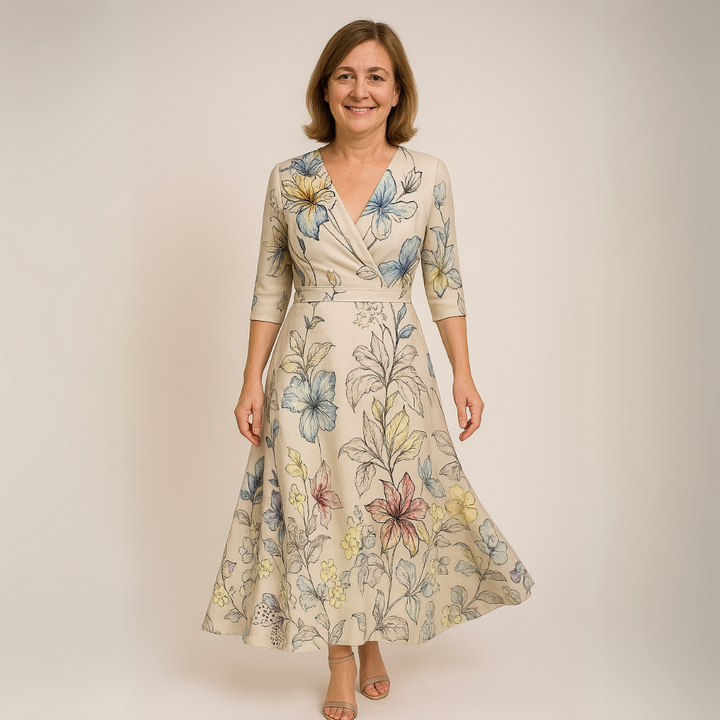 Justina - Abito Floreale di Lusso