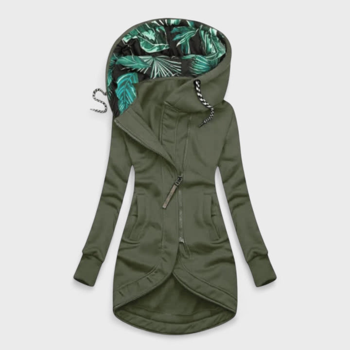 Kristanna - Cappotto Invernale Con Zip Asimmetrica