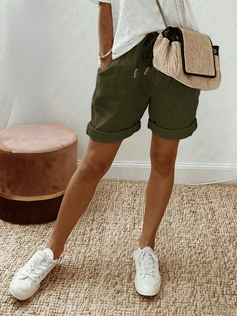 Keely - Pantaloncini Comodi in Lino