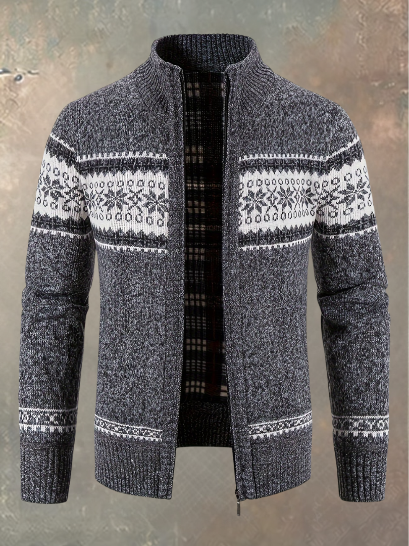 Gerran - Comodo Cardigan in Maglia Con Chiusura a Zip