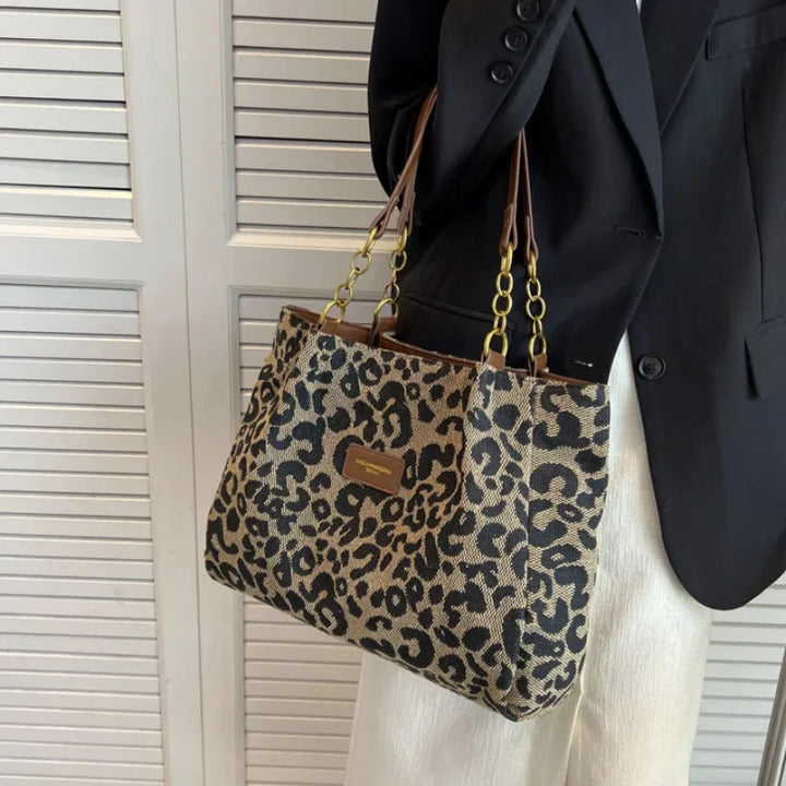 Leonora - Tote Con Charm Leopardato