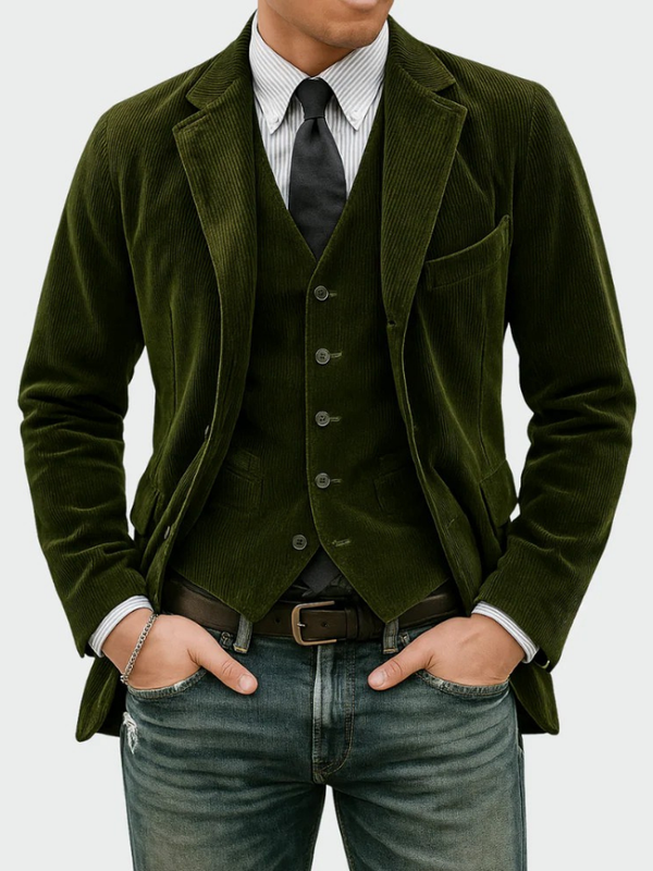 Gunnar - Blazer e Gilet In Velluto a Coste