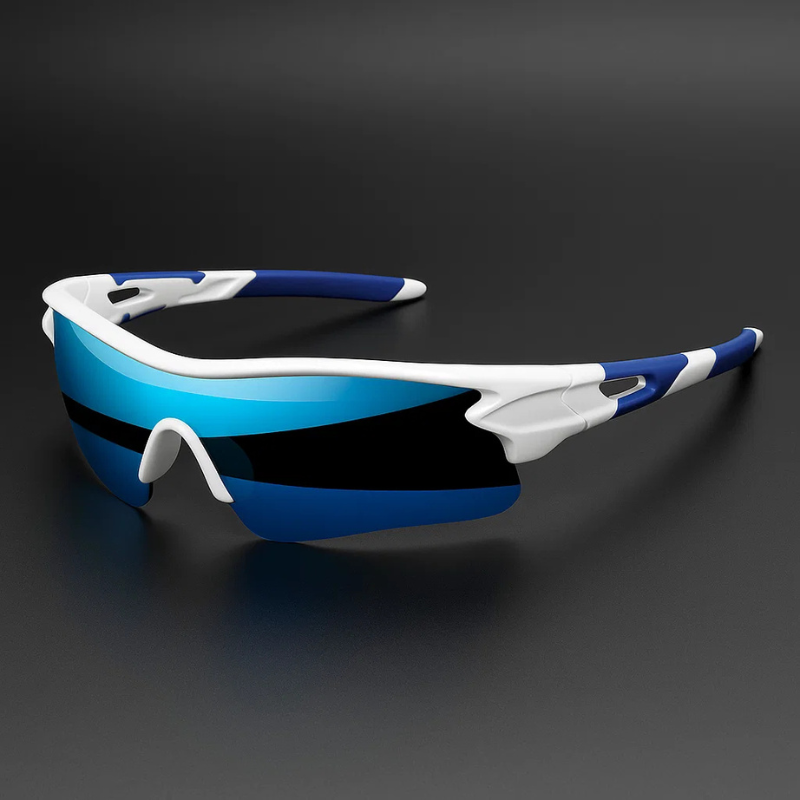 VeloShade - Occhiali da Sole Sportivi da Ciclismo Avvolgenti con Lenti a Specchio