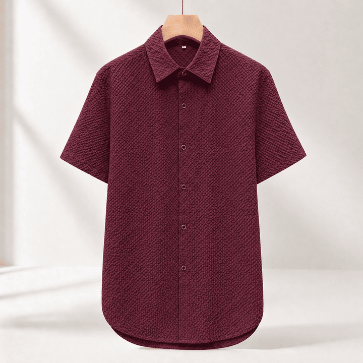 Filipe - Camicia a Maniche Corte Con Trama in Rilievo