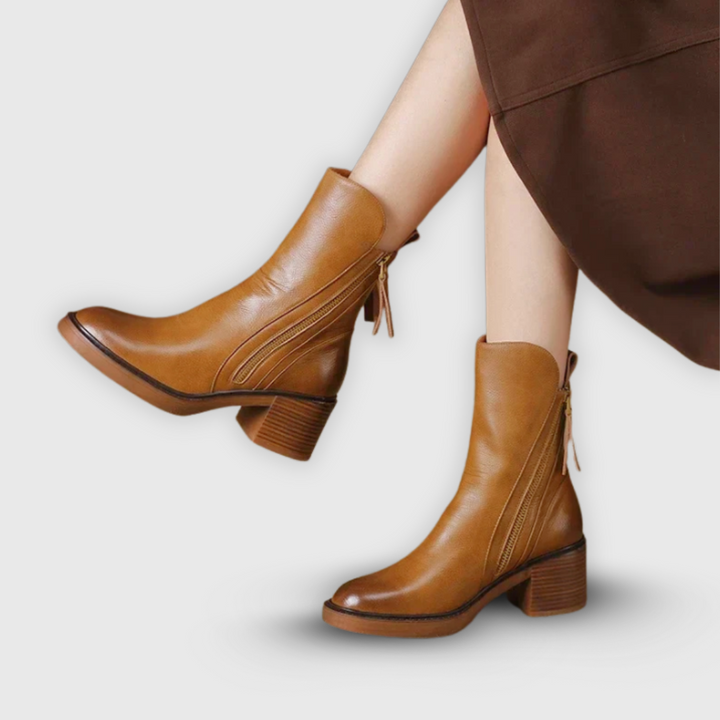 Marcy - Eleganti Stivaletti Con Tacco Blocco