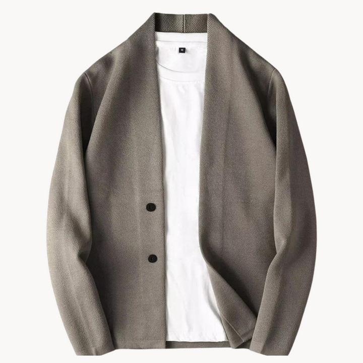 Aureliano - Cardigan Casual In Lana Lavorato a Maglia