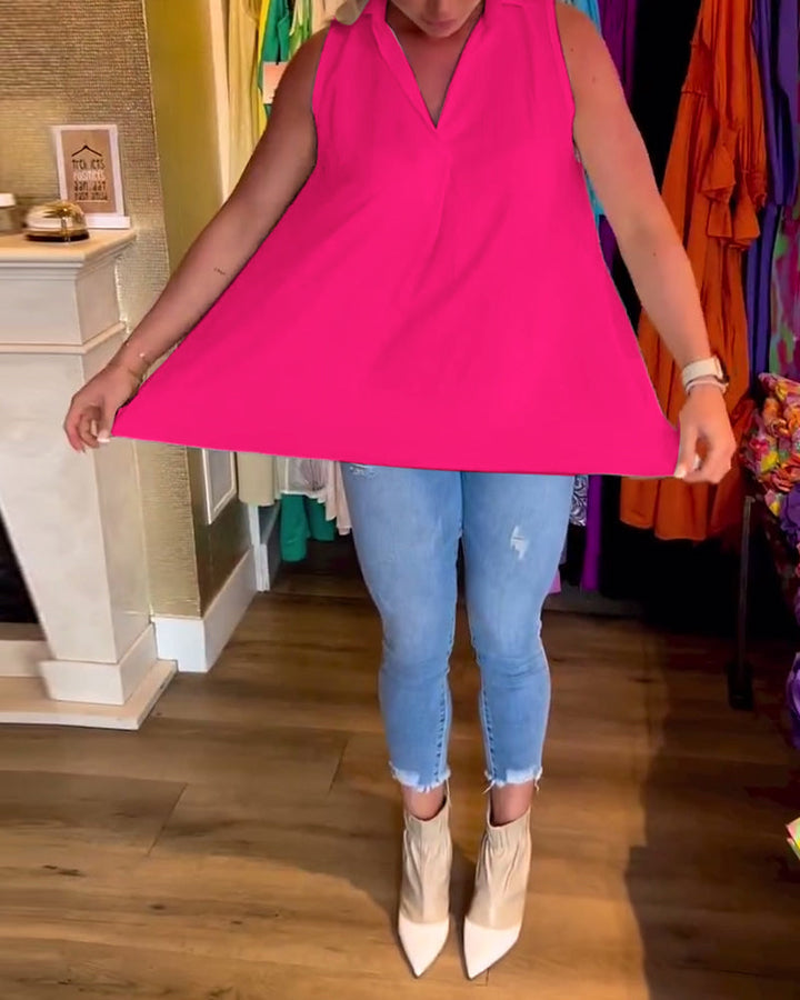 Rowland - Top Senza Maniche Con Volant