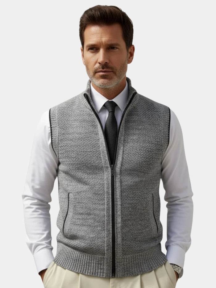 Bronislaw - Elegante Gilet Con Zip Integrale