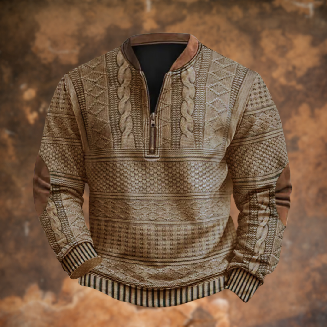 Tom - Elegante Maglione Con Zip e Maniche Lunghe