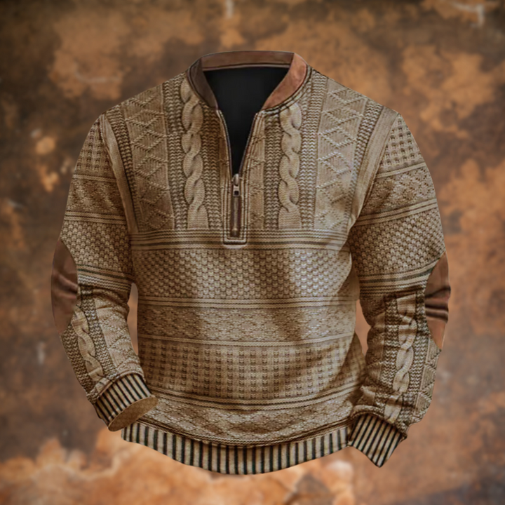 Tom - Elegante Maglione Con Zip e Maniche Lunghe