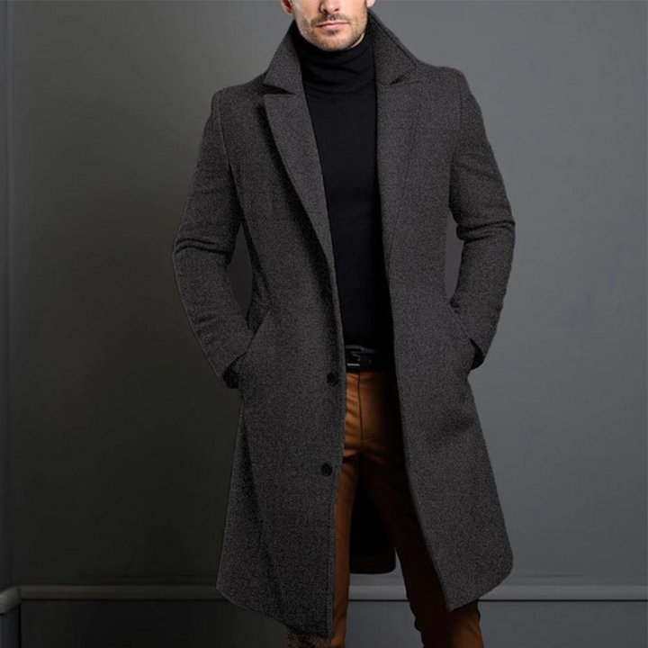 Laurens - Cappotto In Lana a Maniche Lunghe Con Tasche