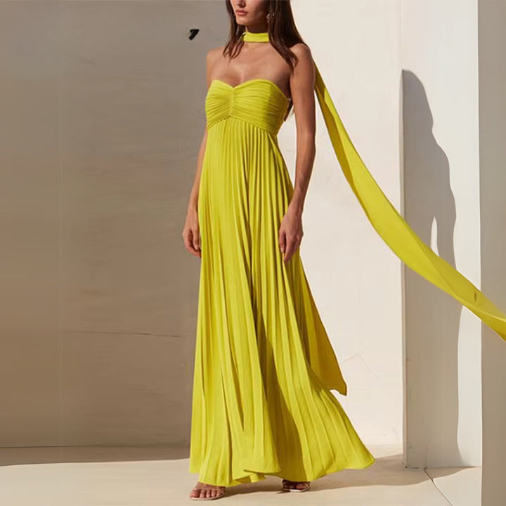 Melista - Elegante Abito Lungo Plissettato