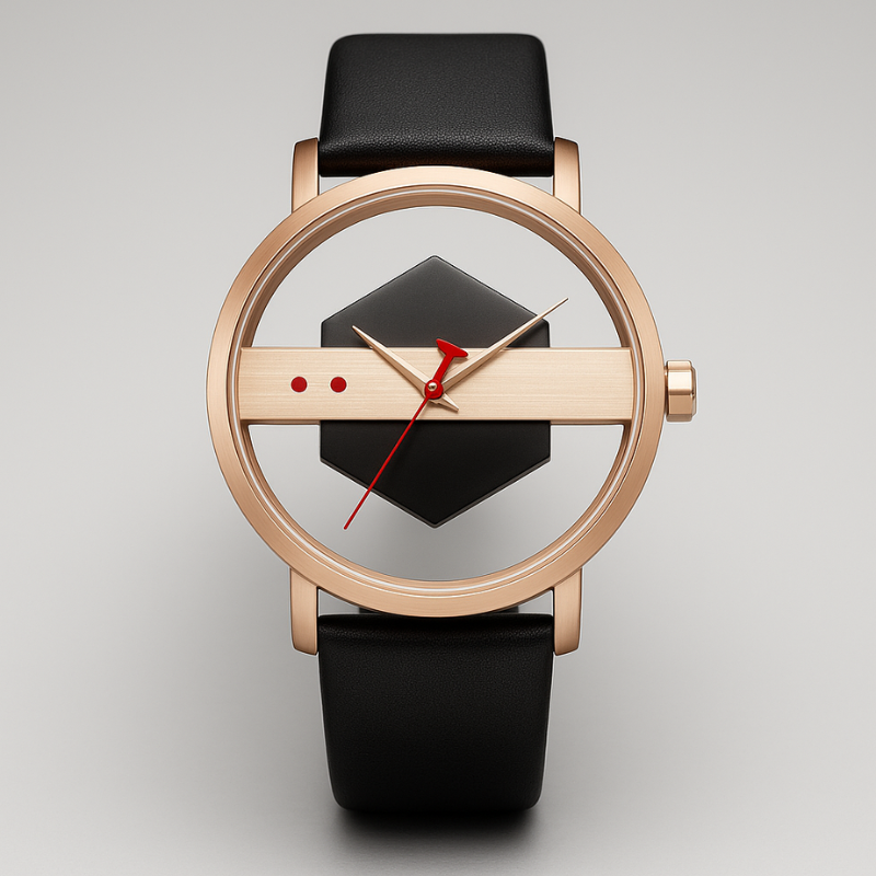 DialVorn - Orologio Con Quadrante Geometrico E Cinturino