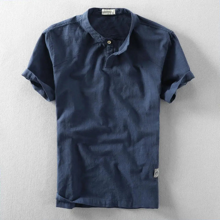 Carlous - Elegante Camicia Estiva in Cotone e Lino
