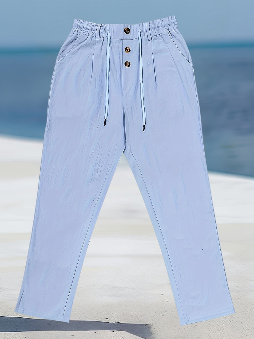 Aznar - Casual Lino Elastico Pantaloni