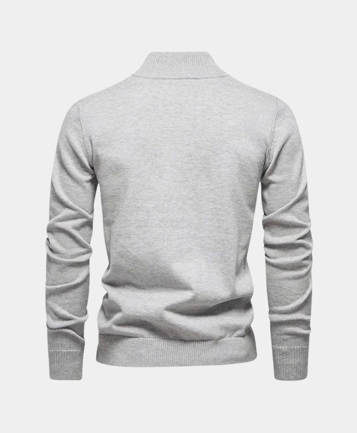 Stoyan - Maglione Lavorato a Maglia Con Mezza Zip
