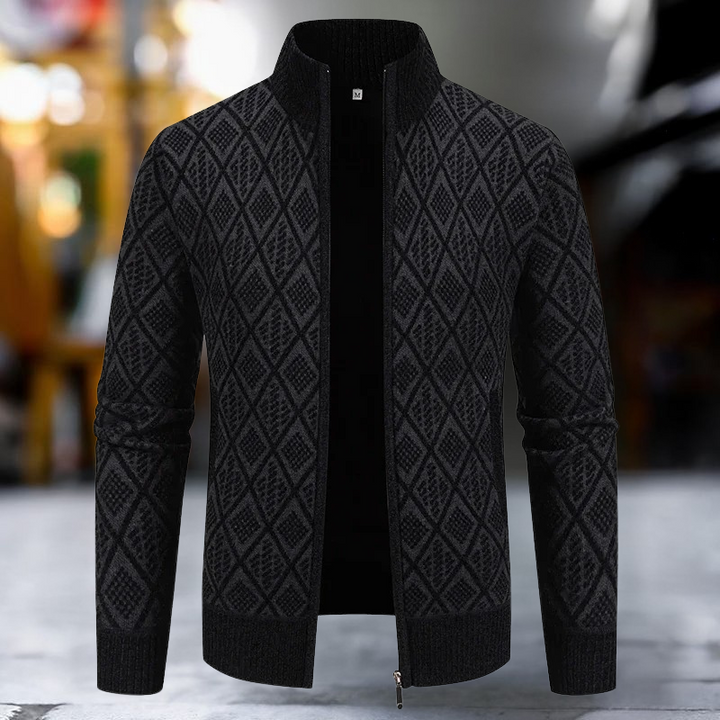 Lorian - Cardigan con Cerniera in Pile Spesso e Caldo