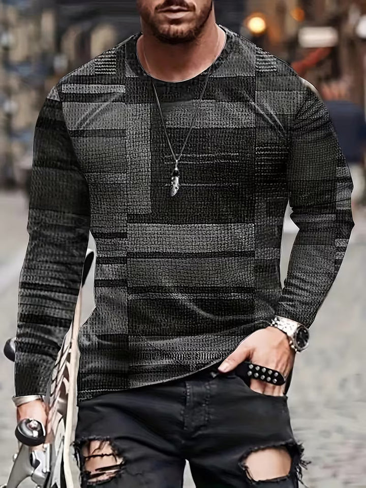 Kellan - Camicia a Maniche Lunghe Con Stampa Geometrica Patchwork