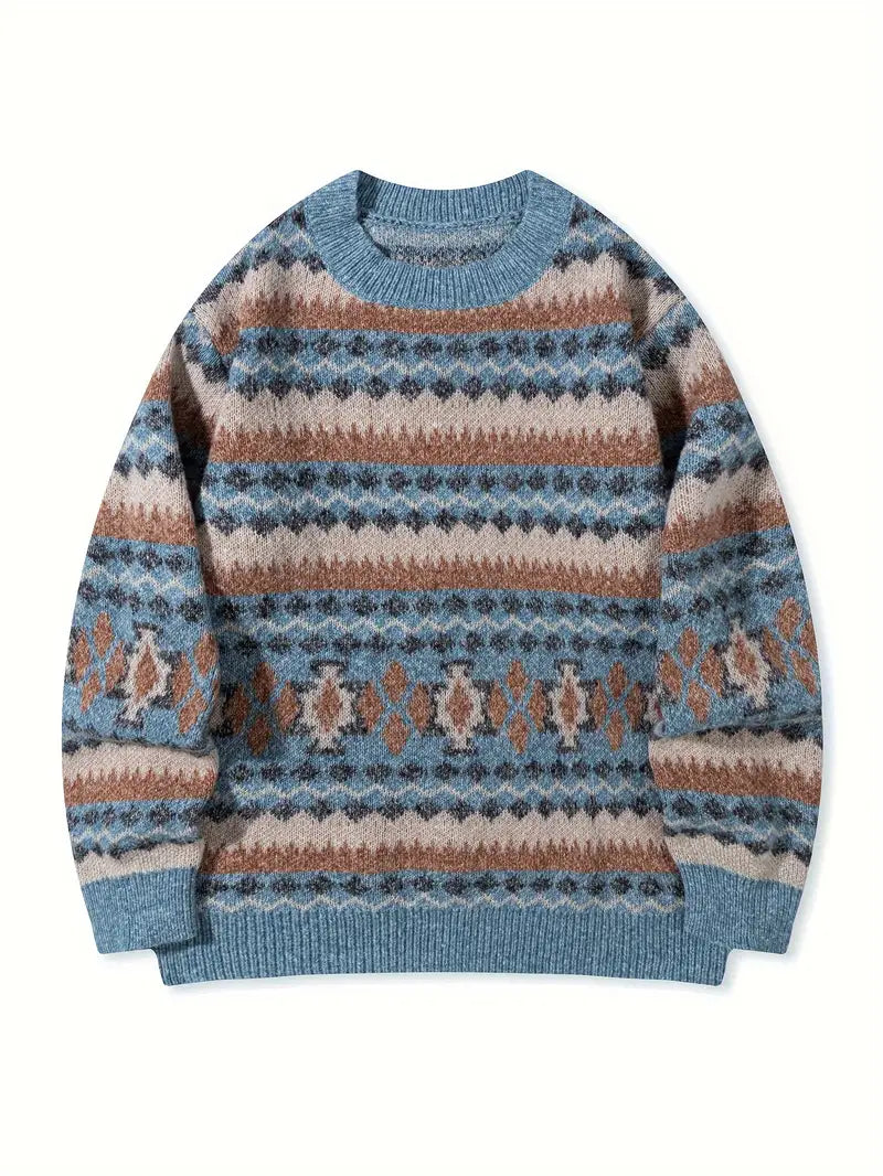 Hartman - Maglione Casual In Maglia Geometrica