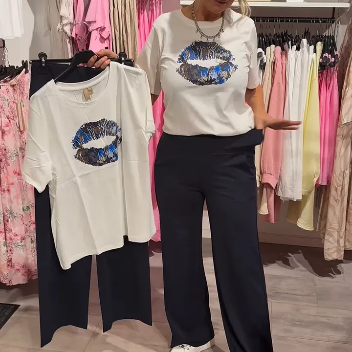 Lynnia - Set Composto Da Top e Pantaloni Stampati